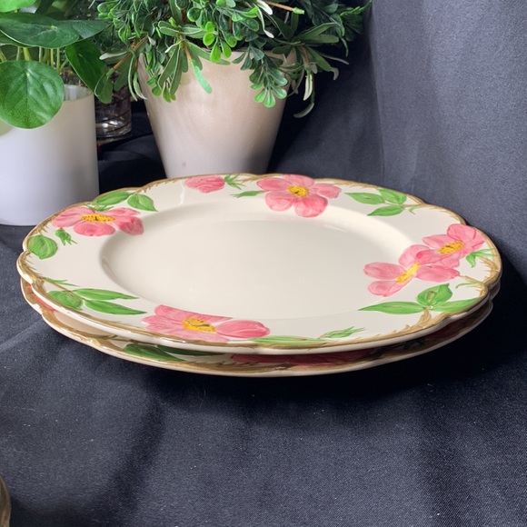 Set of 2 VTG Franciscan DESERT ROSE 10 1/2โ dinner plates 1953 to 1958 design - Picture 5 of 10